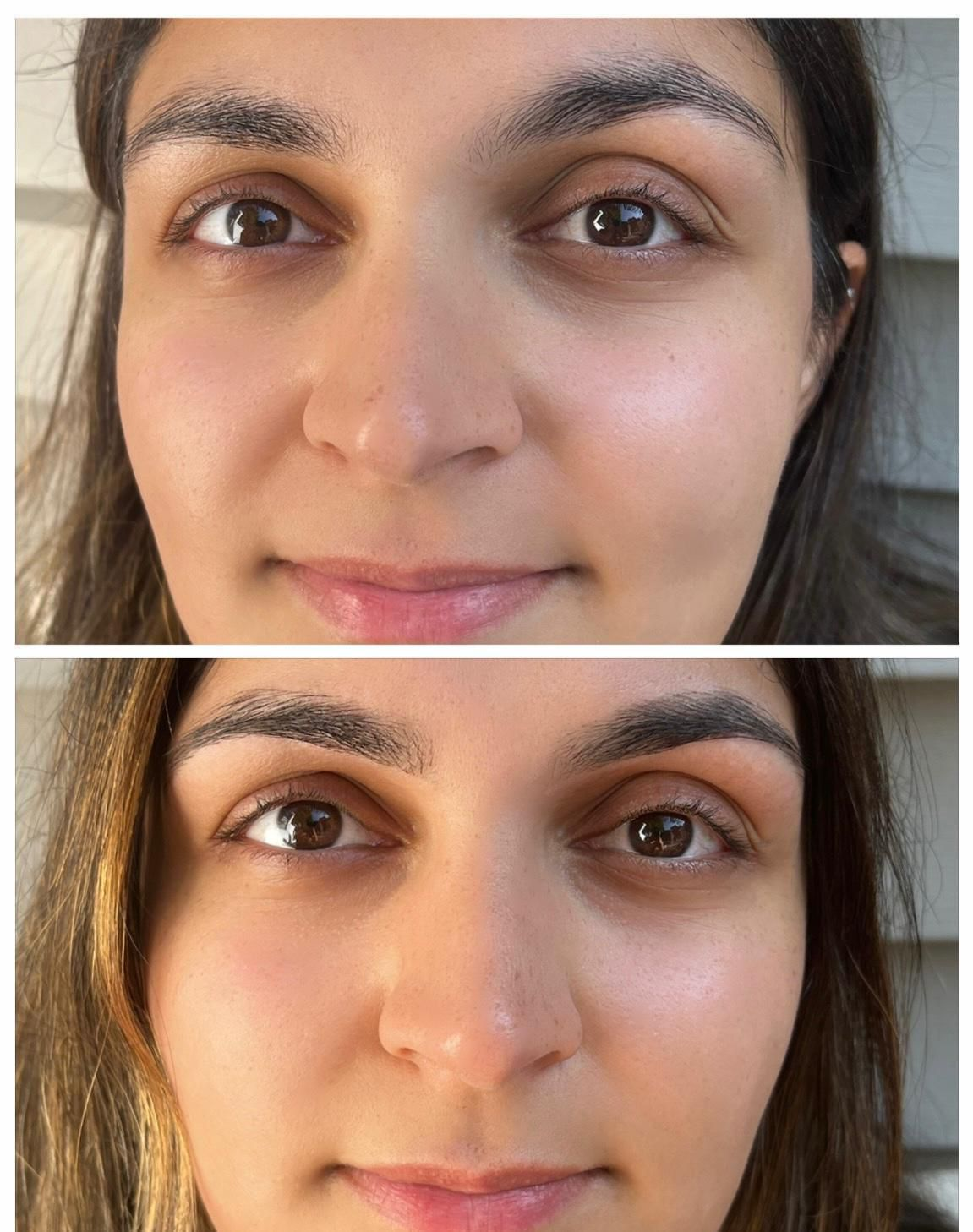 Brow design before and after
