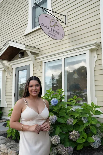 Carla in front of the studio